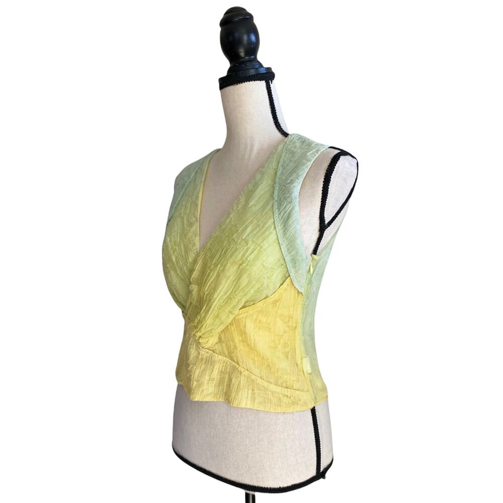 Christian Cota Spring 2012 Designer Hand Dyed Sample Blouse - Picture 4 of 16